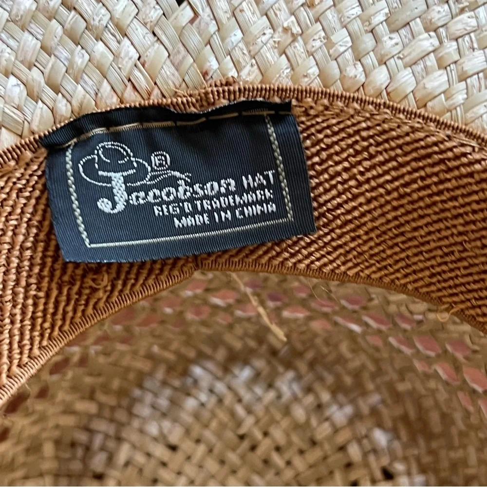 NWT Jacobson Hat Comany Men's Tan Straw Cowboy Hat “Brad Paisley”